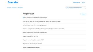 Registration – Truecaller