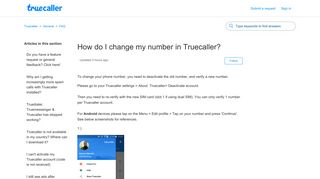 How do I change my number in Truecaller? – Truecaller