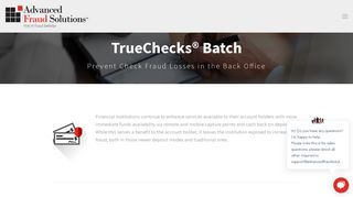 TrueChecks® Batch — Advanced Fraud Solutions
