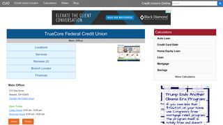 TrueCore Federal Credit Union - Newark, OH - Credit Unions Online