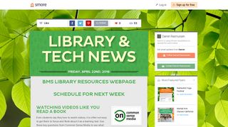 Library & Tech News | Smore Newsletters for Education