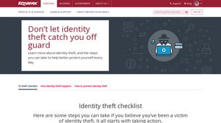 Identity Theft Protection - ID Theft Assistance | Equifax®
