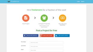 Hire freelancers for a fraction of the cost! Free Signup for ... - Truelancer