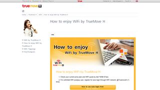 How to enjoy WiFi by TrueMove H