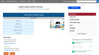 True Sky Credit Union - Oklahoma City, OK - Credit Unions Online