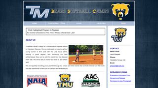 Bears 2018 Softball Camp Truett-McConnell College