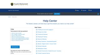 Help Center & FAQs | Truett-McConnell University Online Bookstore