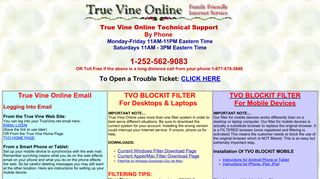 Technical Support - True Vine Online