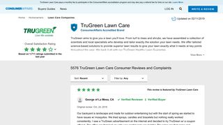 Top 5,571 Reviews and Complaints about TruGreen Lawn Care