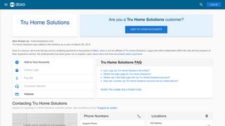 Tru Home Solutions: Login, Bill Pay, Customer Service and Care Sign-In