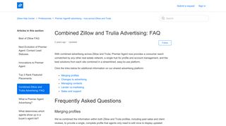 Combined Zillow and Trulia Advertising: FAQ – Zillow Help Center