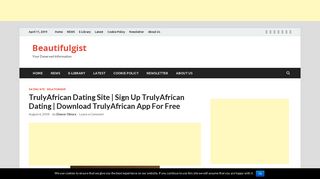 TrulyAfrican Dating Site | Sign Up TrulyAfrican Dating | Download ...