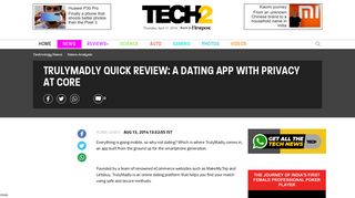 TrulyMadly quick review: A dating app with privacy at core - Firstpost