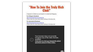 Truly Rich Club - How To Join Bo Sanchez - Truly Rich Pinoy