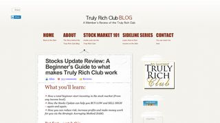 Stocks Update Review: A Beginner's Guide to what makes Truly Rich ...