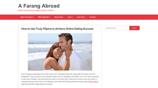 How to Use Truly Filipina to Achieve Online Dating Success - A ...