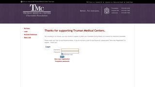 User Login - Truman Medical Center Charitable Foundation