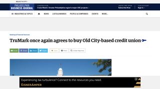 TruMark once again agrees to buy Old City-based credit union ...