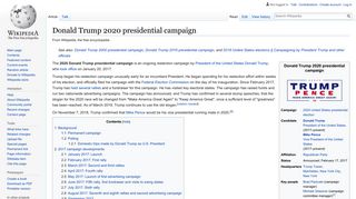Donald Trump 2020 presidential campaign - Wikipedia
