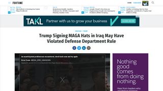 Trump Signing MAGA Hats in Iraq May Have Violated Defense Dept ...