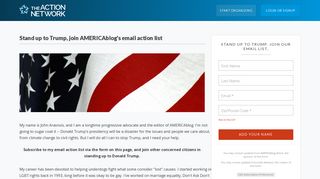 Stand up to Trump, join AMERICAblog's email action list - Action ...