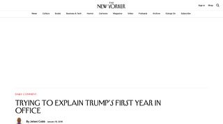 Trying to Explain Trump's First Year in Office | The New Yorker