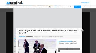 How to get tickets to President Trump's rally in Mesa ... - AZCentral.com
