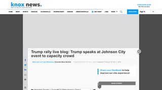 Trump rally Tennessee: Trump speaks at Johnson City event to ...