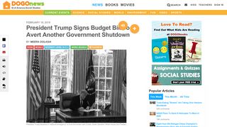 President Trump Signs Budget Bill To Avert Another Government ...