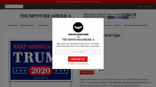 Trump 2020 Yard Sign – TrumpStoreAmerica