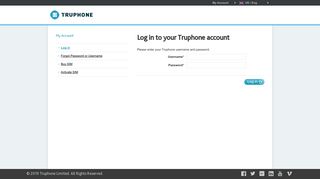 Log in to your Truphone account