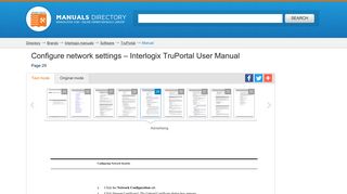Configure network settings | Interlogix TruPortal User Manual | Page ...