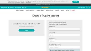 Create a Truprint account