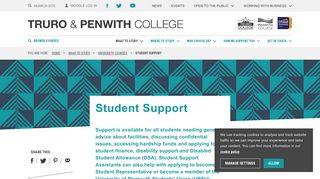 Student Support - Truro and Penwith College