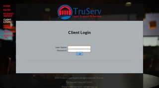 Client Login — TruServ Legal Support