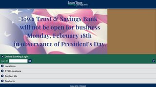 Online Banking Login - Iowa Trust & Savings Bank