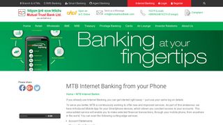 MTB Internet Banking from your Phone - Mutual Trust Bank Limited