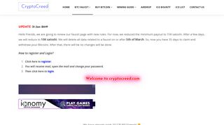 Bitcoin Faucet – CryptoCreed