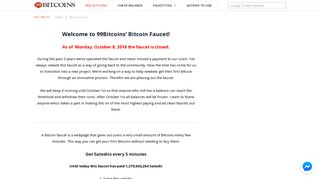 99Bitcoins' High Paying Bitcoin Faucet - Free Bitcoins Every 5 Minutes
