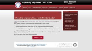 Operating Engineers Trust Funds Member Section | Operating ...