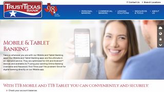 Mobile and Tablet Banking | TrustTexas Bank (Cuero, TX)