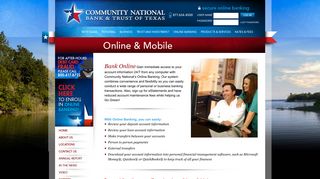 Online Banking - Community National Bank & Trust of Texas