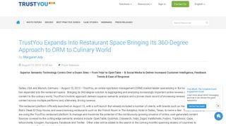 TrustYou Restaurants - Manage Your Restaurant Reviews