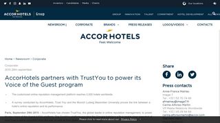 AccorHotels partners with TrustYou to power its Voice of the Guest ...