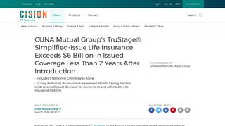 CUNA Mutual Group's TruStage® Simplified-Issue Life Insurance ...