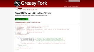 TrustBTCFaucet - Go to FreeBitcoin - Source code - Greasy Fork