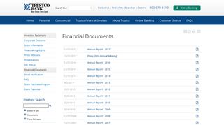 Trustco Bank - Financial Documents - S&P Global Market Intelligence