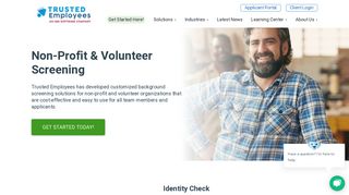 Non-Profit & Volunteer Background Screening - Trusted Employees