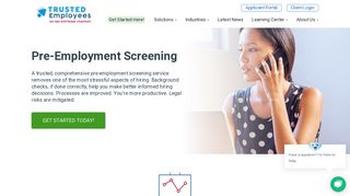Pre-Employment Background Screening ... - Trusted Employees
