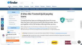 8 Sites like Trusted Quid payday loans - Finder.com
